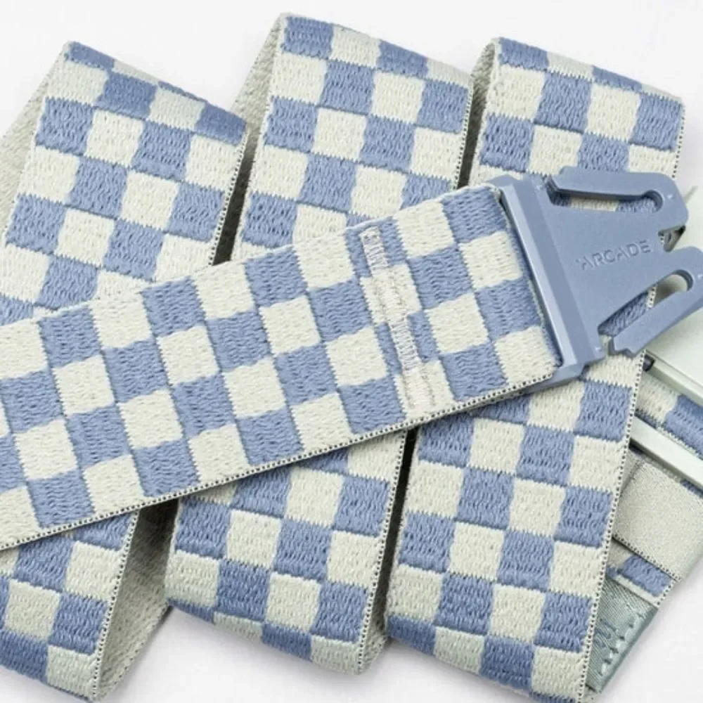Arcade Check Sky Sage Belt